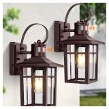 Bronze Porch Light 2-Pack, Motion Sensor Outdoor Lights