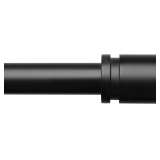 Curtain Rods 16 144 in Adjustable, 1 in Dia, Black