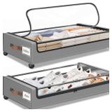 Under Bed Storage with Wheels 2Pack - Light Grey