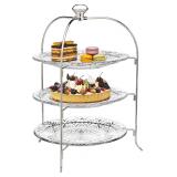 Godinger 3-Tier Platter Stand - Dublin Crystal