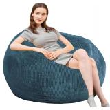Bean Bag Chairs with Faux Fur Cover, 4 ft Memory Foam