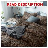 LifeTB Leopard Comforter Set 3-Piece with 2 Pillowcases
