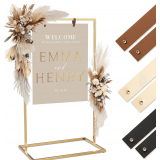 Brass Elegant Wedding Welcome Sign Stand for Seating