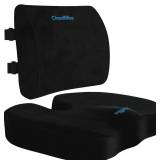 CloudBliss Seat Cushion   Memory Foam, Black, X-Large