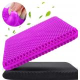 Gel Seat Cushion for Long Sitting (Large) - Black Cover
