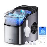 $135 GoveeLife Ice Maker, Countertop, 9 Cubes/6 Min, Silver