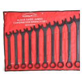 $120 SAE Black-Oxide Jumbo Combo Wrench Set 10 PC 1-5/16'-2'