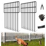 25 Panels Garden Fencing Barrier, 17in H x 27ft L