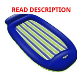 AQUA Deluxe Comfort Pool Float Lounge for Adults, Blue