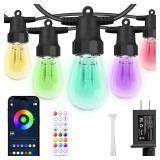 Outdoor String Lights 100ft (2x50ft) with 40 RGBW LEDs