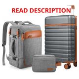 UKEIN 3-Piece Luggage Set 20' Carry-On Grey