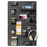 Pegboard Wall Organizer Kit 33.1'x20.5', Black