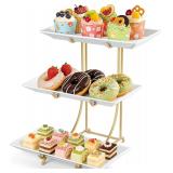 Yedio 3-Tier Serving Tray Set: 12' Porcelain Platters