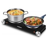 Cusimax 1800W Hot Plate, Portable Double Burner