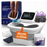 $145 Vital Vibes Ionic Foot Bath Detox Machine with Display