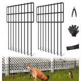 25 Panels Garden Fencing Barrier, 17in H x 27ft L