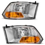 Dodge Ram Headlights 2009-2012 Dual Cab Chrome L/R