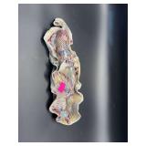 Vintage Porcelain Floral Bird Wall Pocket / Decorative Vase