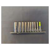 Snap-on 10-Piece 1/4 in. Drive Deep Socket Set – 3/16 in. to 9/16 in.