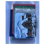 Tote with miscellaneous paper, cards and binder
