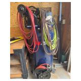 Campbell Hausfeld Vertical Air Compressor w/ Hose Reel & Air Hoses