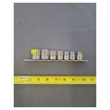 8 Snap-on 3/8 Drive Sockets, 1/4 to 5/8 Inch
