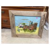 Framed Native American Hunters with Rifle Western Art Print