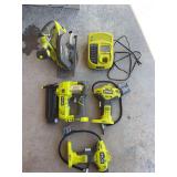 Ryobi ONE+ 18V Cordless Tool Lot – Circular Saw, AirStrike Nailer, Inflators & Charger