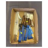 Assorted Putty Knives, Scrapers, Rulers & Trim/Pry Tools