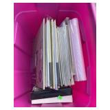 Tote with albums and scrapbooking supplies