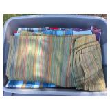 Tote with misc linens