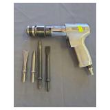 Snap on pneumatic drill with attachments