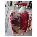 Cut and tie South western throw blanket