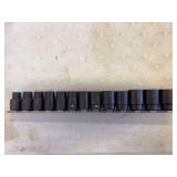 Mac Tools 13-Piece Metric Impact Socket Set – 12mm to 24mm on Socket Rail