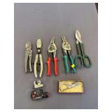 Assorted Blue-Point & Omega Aviation Snips, Tubing Cutters & Sheet Metal Hand Tools