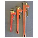 Ridgid 14',18', 24'. Pipe wrenches