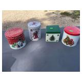 4 Tins & Homemade Christmas Basket