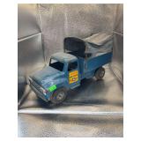 Vintage Buddy L Air Force Pressed Steel Military Transport Truck with Canvas Top