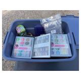 Tub with Lid, Plastic Organizers & Assorted New Packaged Makeup