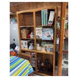 Large Oak Finish Entertainment Center / Display Wall Unit w/ Shelving & Cabinets (shelf only)
