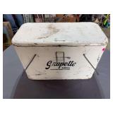 Vintage Grapette Soda Advertising Metal Picnic Cooler / Ice Chest