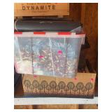 Assorted Christmas Garland, Ornaments, Holiday Decorations & Storage Totes
