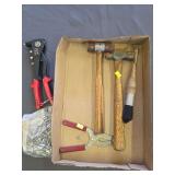 Rivet Gun with Rivets, Ball Peen Hammer and Mallet