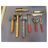 Assorted Body & Metalworking Hand Tool Lot – Hammers, Files, Hook Tools & Specialty Pliers