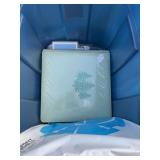 Tote with private collection escape liquor, picture frames, puzzles albums