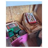 Assorted Christmas Figurines, Ornaments & Holiday Decorations in Boxes