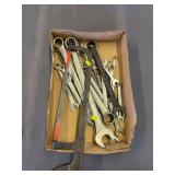 Assorted Large Combination Wrenches & Hacksaw