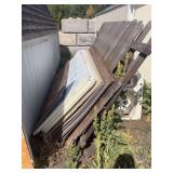 Assorted Wood Fence Panels, Lumber & Foam Insulation Boards