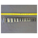 Snap-on 1/2' Drive 14-Piece 6-Point Impact Socket Set on Rail – 3/8'-1-1/4'