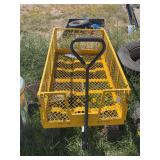 Heavy-Duty Steel Mesh Garden Utility Cart / Yard Wagon